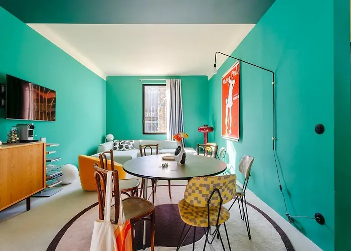 N 5 Maison Design, Jardin, Garage, Clim, à Pied Hébergement de vacances *